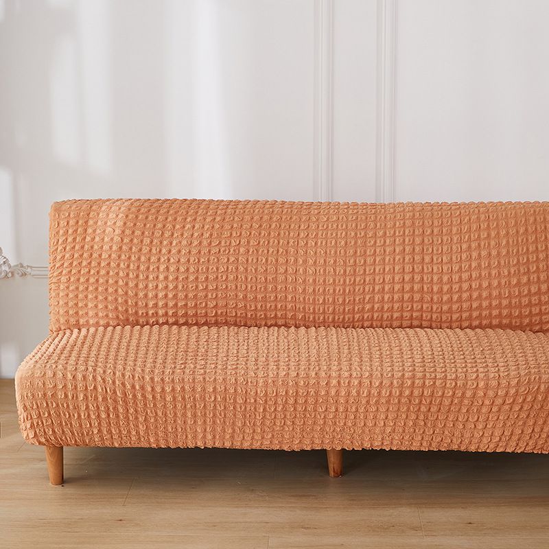 Stretchable Bubble Gauze Sofa Cover, Full Coverage Slipcover For Armless Sofa, Foldable Bed Cover, Modern Minimalist Home Decor_voghion.com