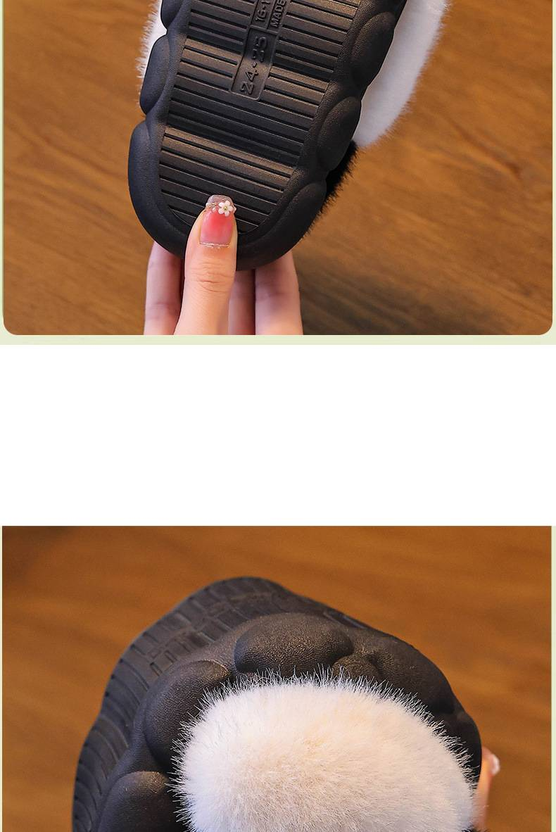 Pantofole invernali comode per mamma e bambino con motivo a panda di peluche - Pantofole morbide foderate in pile per interni/esterni per bambini e bambine (diversi colori e taglie)_voghion.com