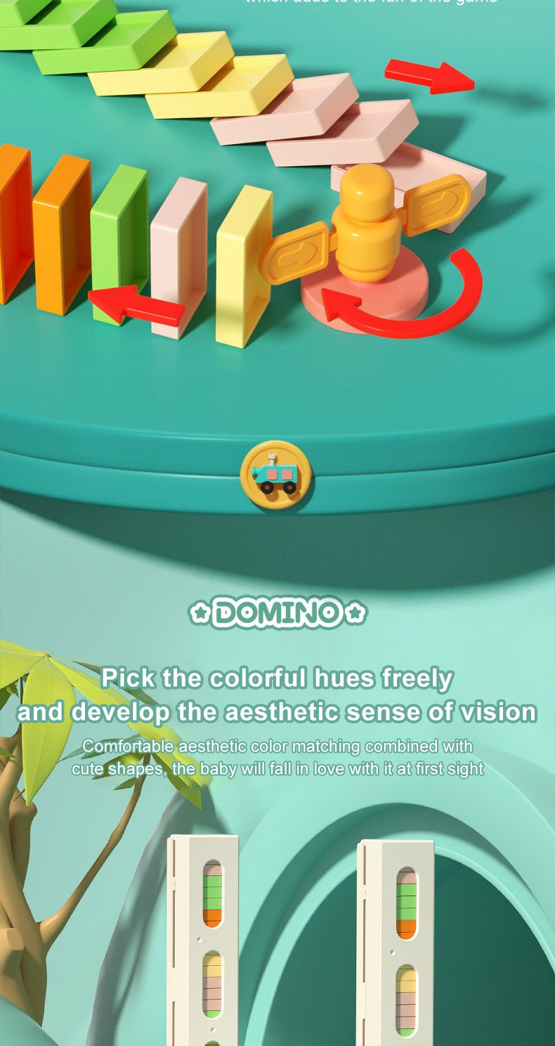 Domino Tokens Mexicain Kids Toys Electric Little Train Domino Building Block Toy Kids STEM Building Montessori Toys_voghion.com