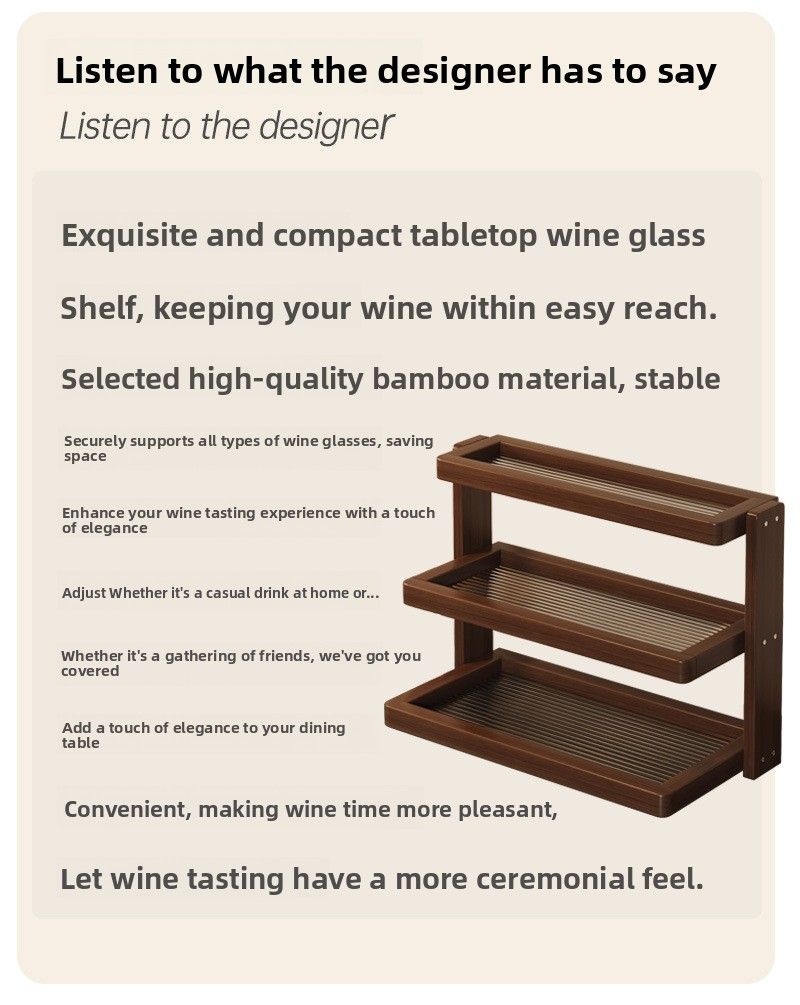 Home Multi-layer Desktop Simple Wine Glass Coffee Cup Table Tea Set Organizer Storage Rack_voghion.com