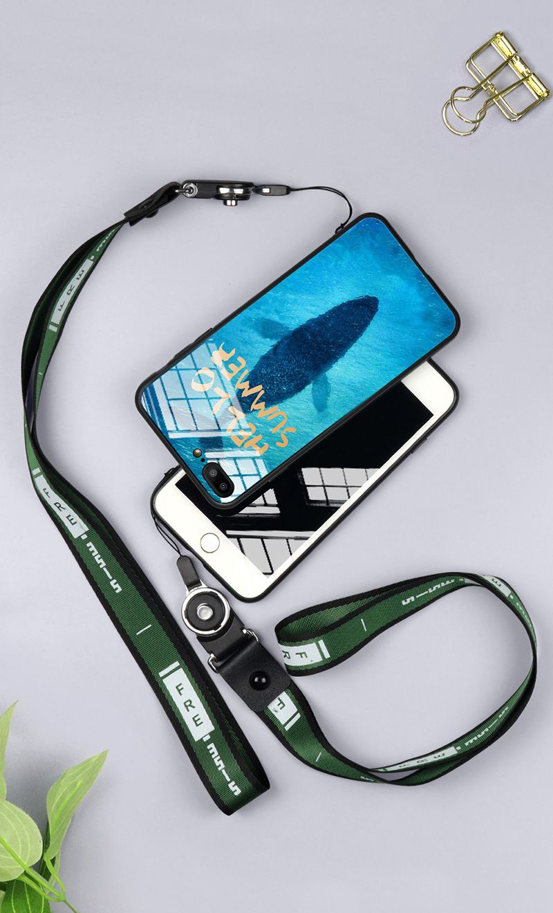 Dotyczy Huawei p20plus p30 p40lite p50Pro ins green ocean couple glass phone case_voghion.com