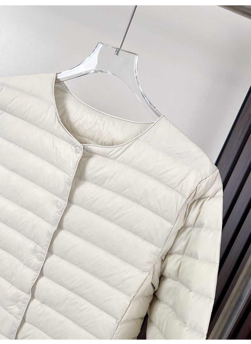 "Women's Lightweight Down Jacket – 51%-55% Duck Down – Slim Fit Long Sleeve V-Neck Layering Piece (S-4XL)"_voghion.com