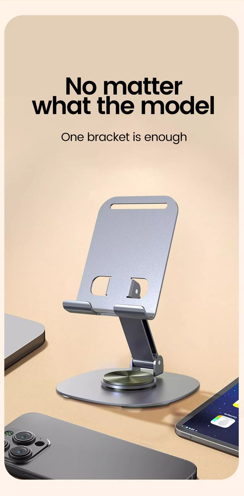 Olaf Rotating Table Cell Phone Holder Support Desktop Stand For IPad Samsung IPhone 15 14 13 Mobile Mount_voghion.com