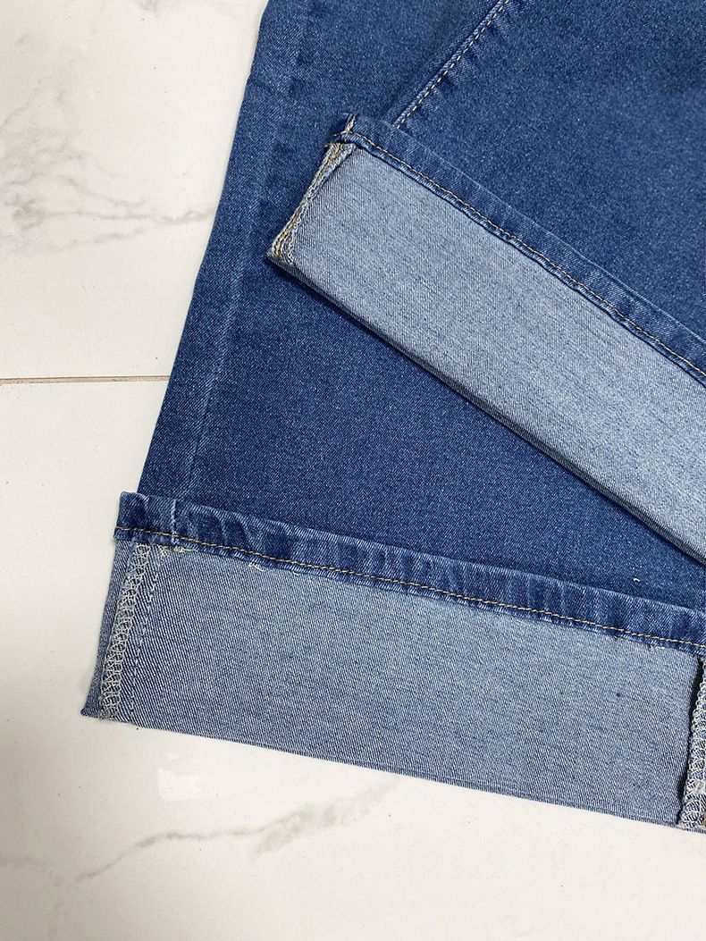 Jarní 2025 Nové evropské a americké přeshraniční módní kalhoty s vysokým pasem, lemované rovné džíny, dámské ležérní široké kalhoty_voghion.com