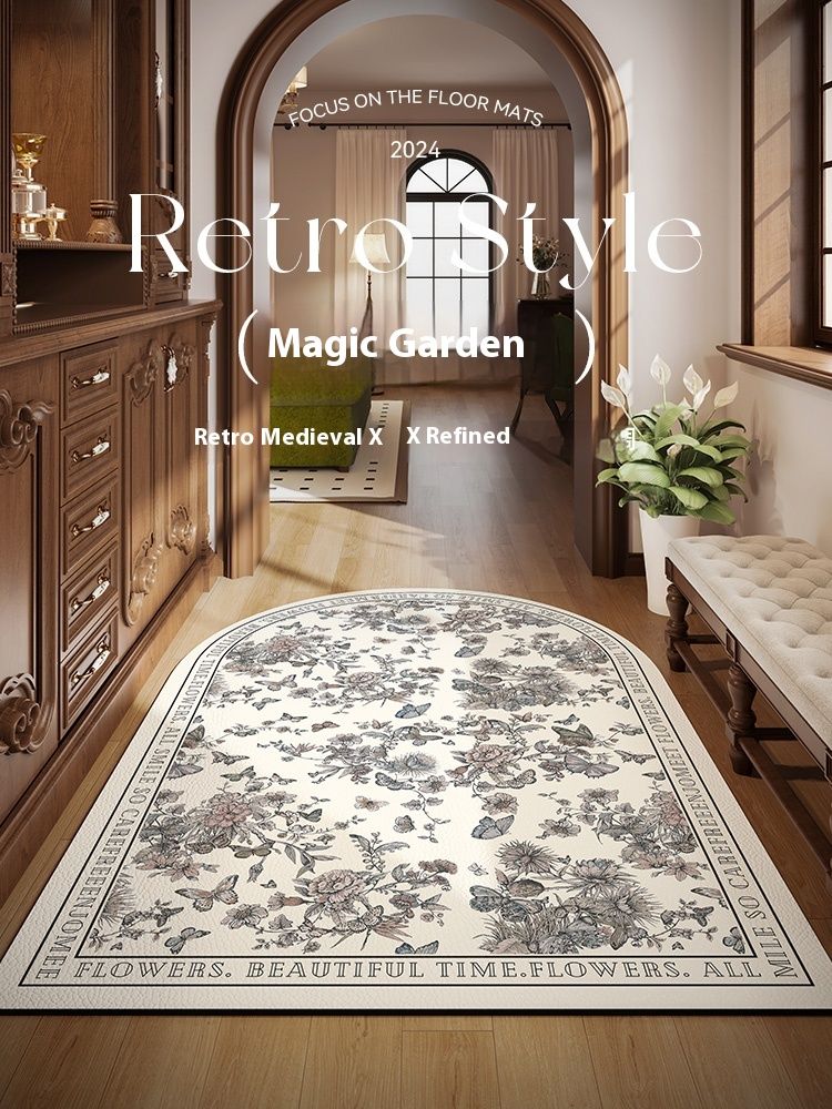 Franču ieejas durvis mazgājamas un dzēšamas, PVC amerikāņu stila ādas ieejas paklājiņš, plīstošs paklājs_voghion.com