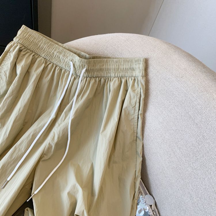 Pantaloni sportivi casual da donna, estivi, con elastico in vita e coulisse, nuovi design, larghi e larghi._voghion.com