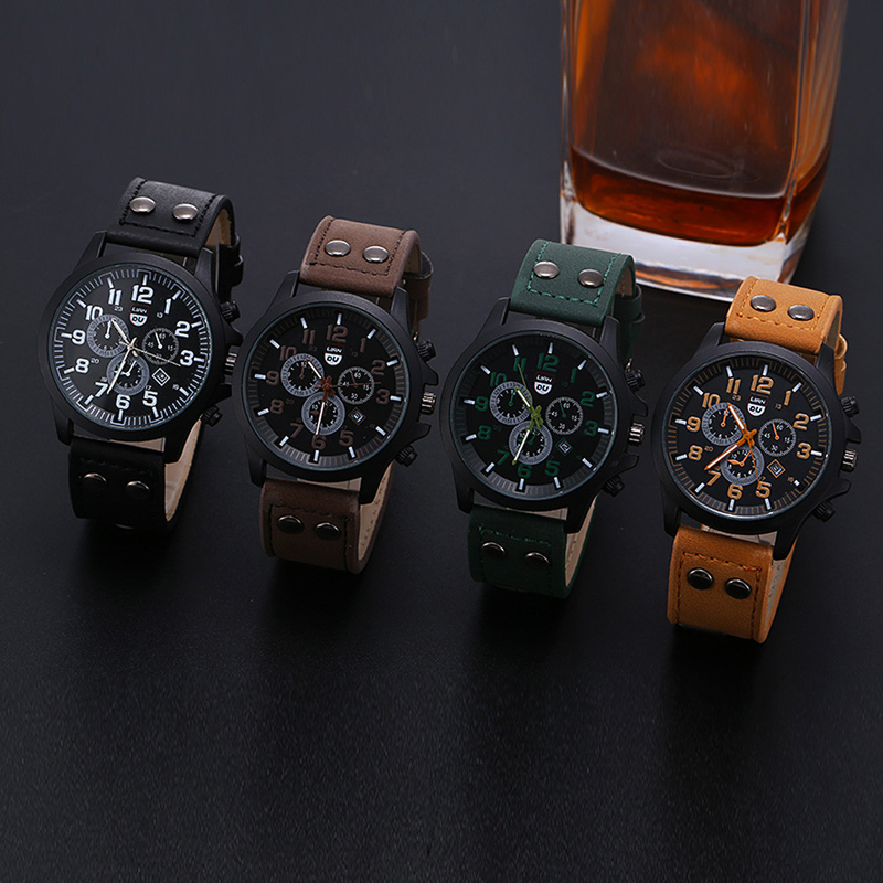 OLEVS Men's Quartz Watch Fashion Simple Business Belt Quartz Watch_voghion.com