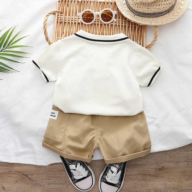 Madre y niños, camiseta de verano para bebés, pantalones cortos transpirables de manga corta, ropa de verano para bebés_voghion.com