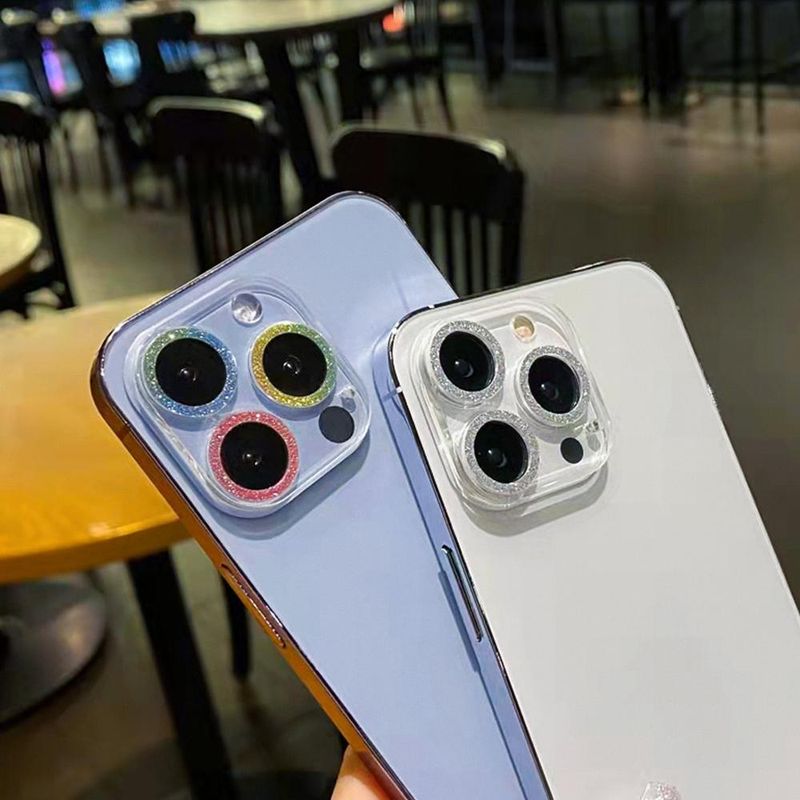 Glitzer-Kameraschutz für iPhone 15 14 13 12 11 Pro Max 16 Plus 15Pro Vollabdeckung Dia-Objektivfilmschutz_voghion.com