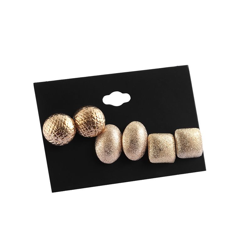 Boucles d'oreilles rondes pour femme Carnation, 3 paires/set._voghion.com