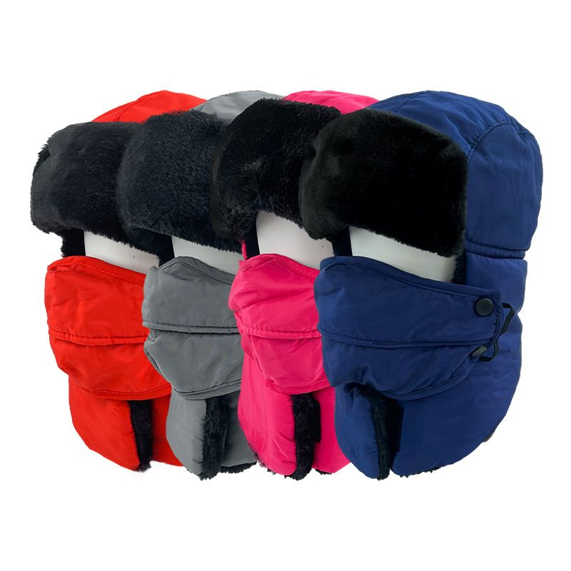 Unisex Winter Fleece-Lined Earflap Hat - Windproof Cold Weather Trapper Hat For Outdoor Activities & Cycling (Multiple Colors)_voghion.com