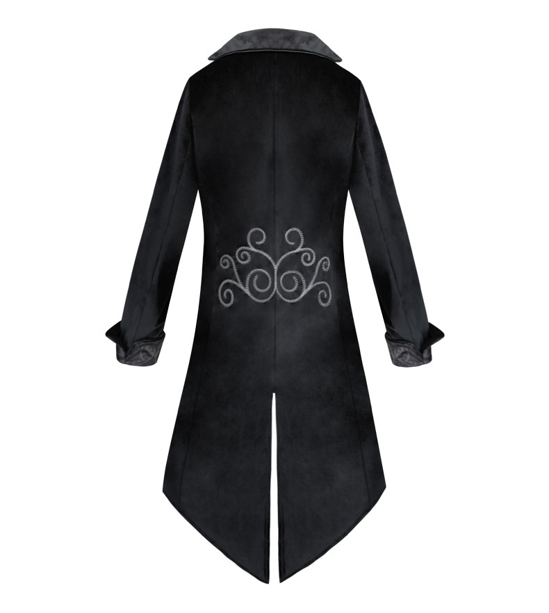 Herrenbekleidung Retro-Kleidung mittellanger Punk-Herrenmantel auf Lager_voghion.com