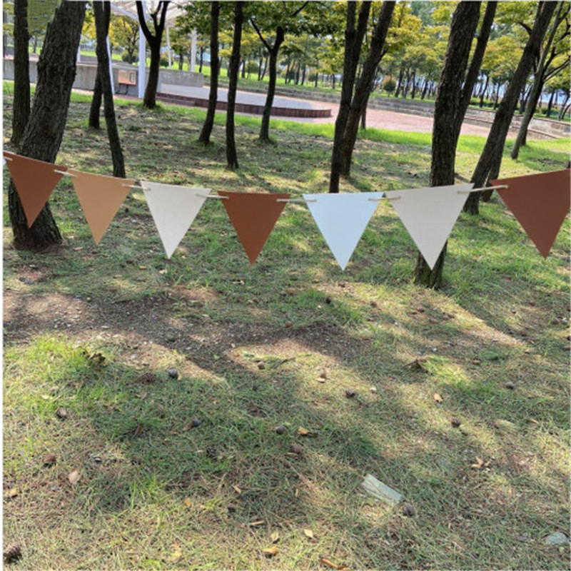 3 Meter Seelhängzelt, faarweg Camping, Picknicken, dräieckeg Fändelen, Liederblummenbanneren, Partydekoratiounen_voghion.com