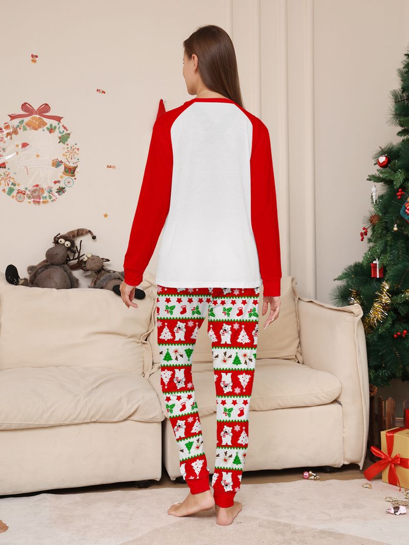 Weihnachten hirsch schnee Bär Weihnachten familie kleid gedruckt hause kleid pyjamas_voghion.com