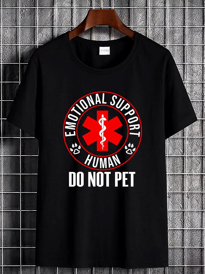 NUOVA T-shirt unisex traspirante leggermente casual con scritta "Hu Do Not Pet - Service Dog Love Humor" in edizione limitata, con supporto emotivo, da indossare tutti i giorni, stile streetwear_voghion.com