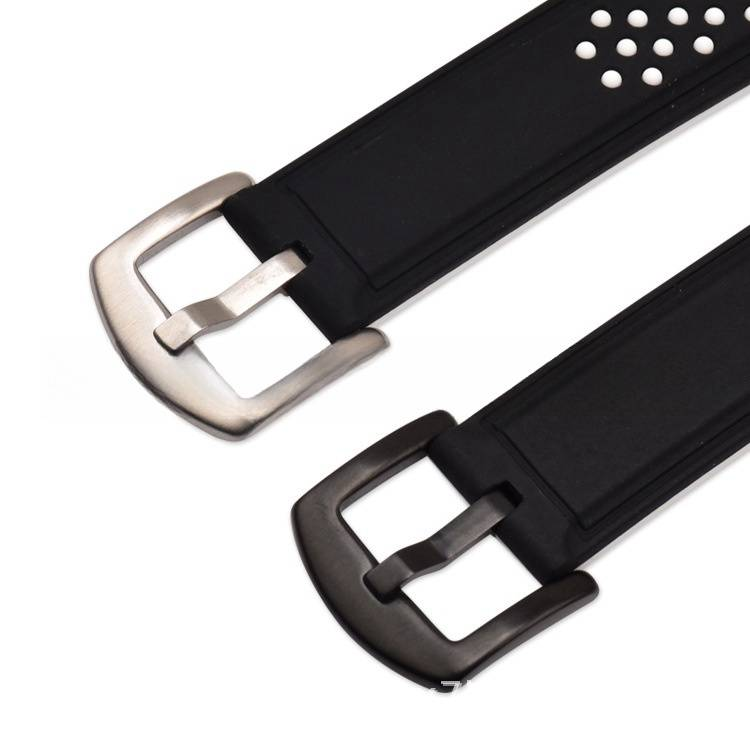 Hebilla de reloj de silicona Hebilla de presión de aceite de alta calidad Hebilla de aguja de acero inoxidable Hebilla de reloj de metal 20 mm 22 mm accesorios de reloj_voghion.com