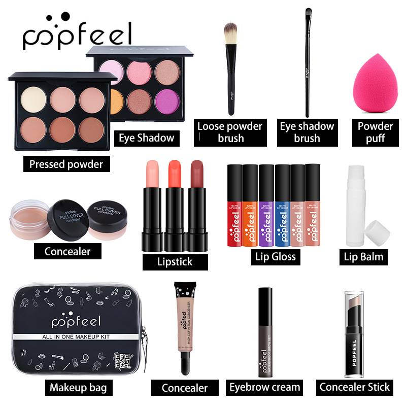 20 pieces makeup set complete combination beginner girl Student Party natural light makeup_voghion.com