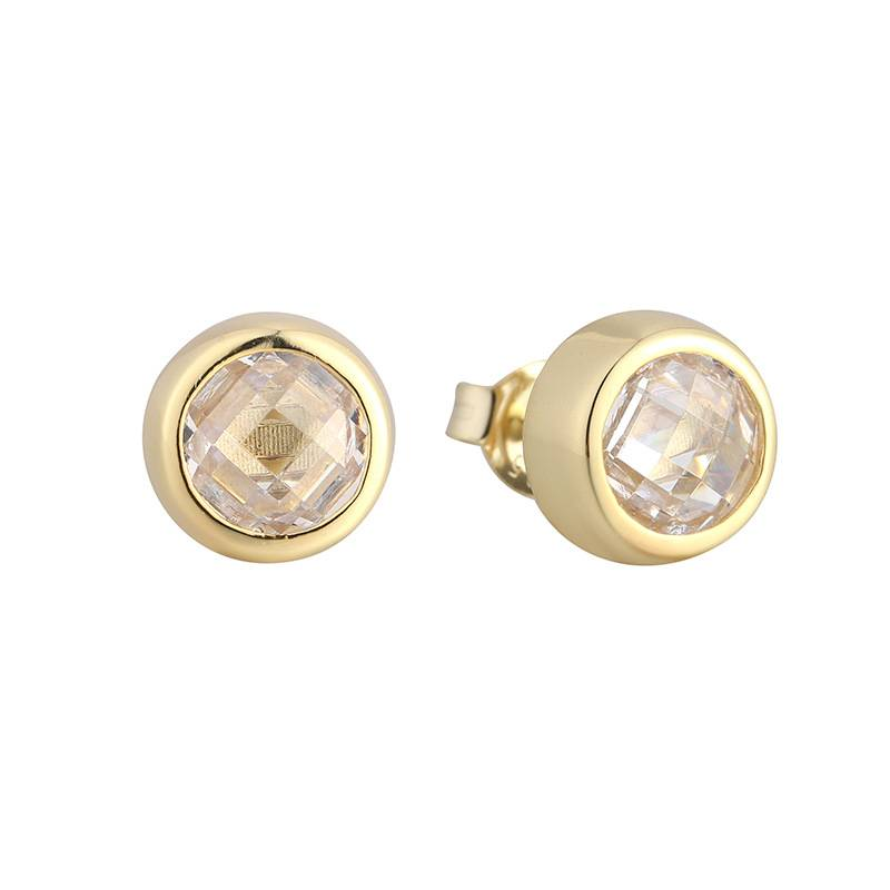 Orecchini rotondi in zircone bianco personalizzati con orecchini a forma di cuore in diamante con orecchini in argento con zircone per pendolarismo quotidiano per le donne_voghion.com