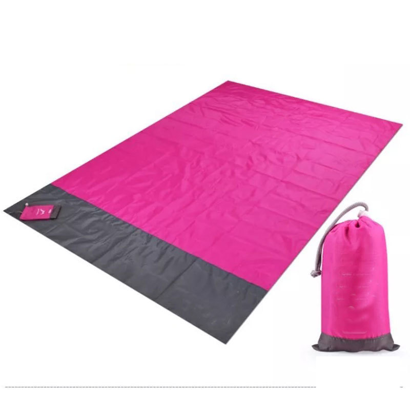 Outdoor Camping Waterproof Beach Mat Portable Foldable Polyester Pocket Picnic Mat Moisture Proof Mat_voghion.com