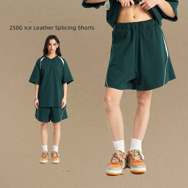 Abbigliamento da uomo, pantaloncini da uomo larghi e oversize, Ice Skin, pantaloncini da uomo in cotone ad asciugatura rapida, antibatterici, traspiranti e con cuciture._voghion.com