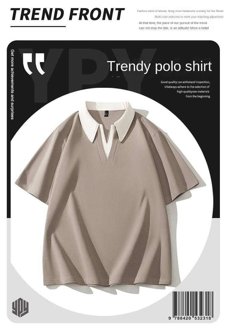 Summer Trendy Short-sleeved T-shirt, Round-neck Short-sleeved Base Layer Shirt, Youth Top_voghion.com