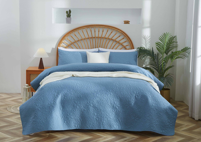 CG05 Five-Leaf Clover Bed Cover Set, Suitable For Bedrooms And Living Rooms (1* Bedspread +2* Pillowcase, No Duvet Core Or Pillow Core)_voghion.com