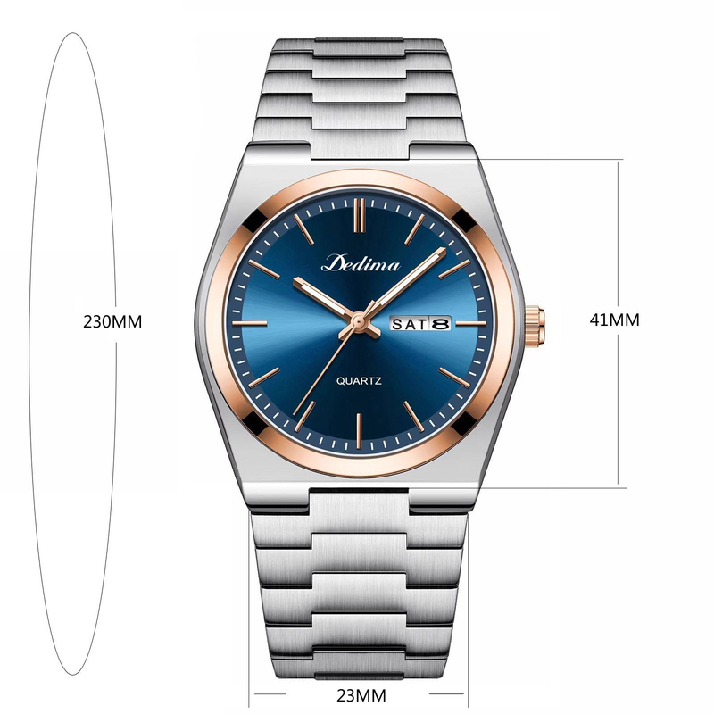 Men's Ultra-Thin Stainless Steel Quartz Watch With Luminous Hands, Waterproof & Elegant Design For Business And Casual Wear_voghion.com