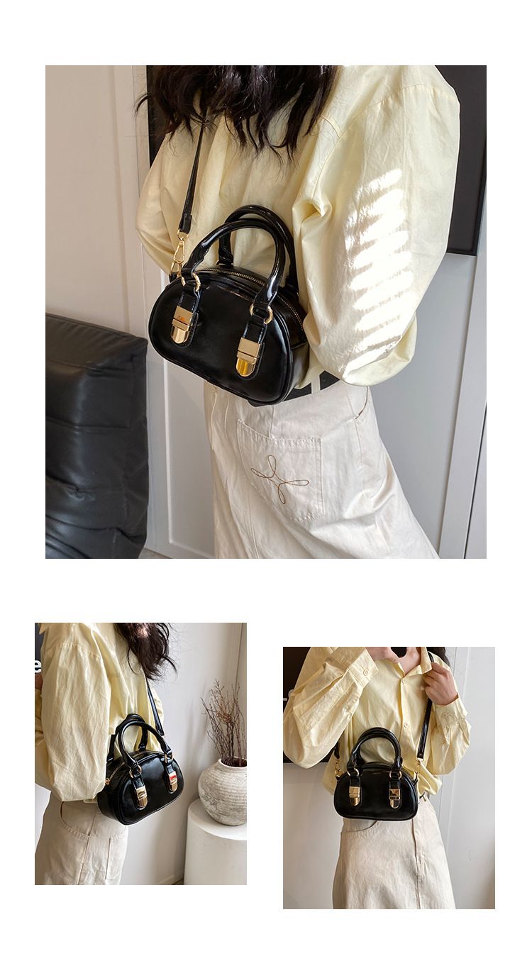 Fashionable Hand-held Bowling Bag For Women 2024 New Item Niche Retro Shell Bag High-end And Versatile Shoulder Bag Crossbody Bag_voghion.com