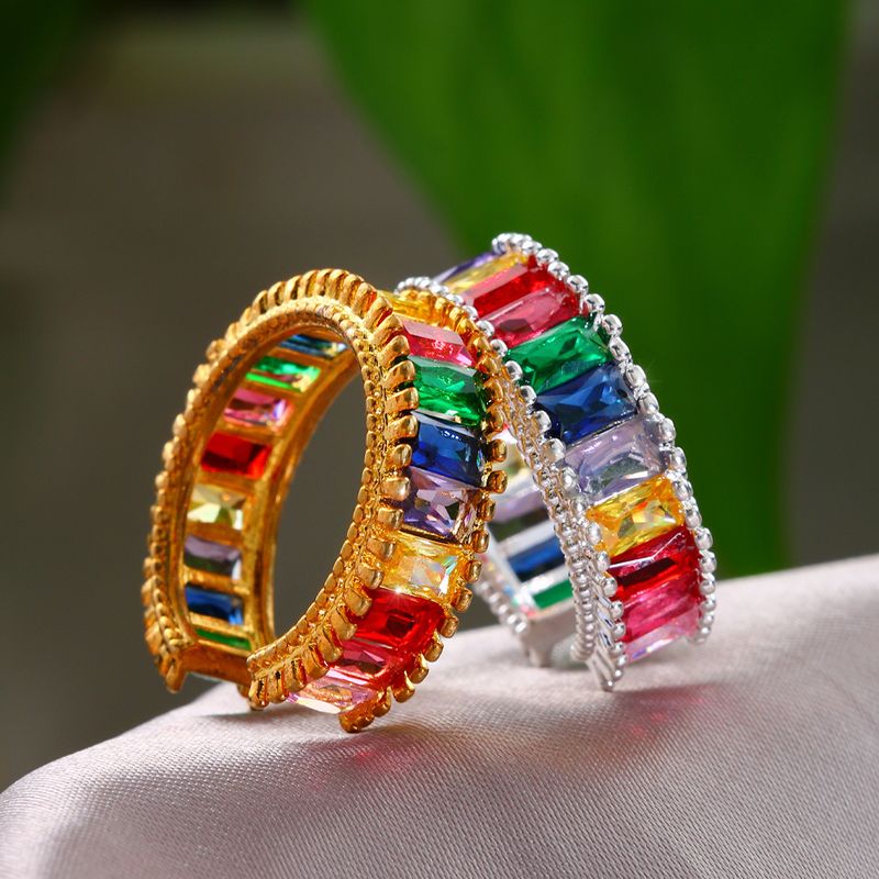 Anello con apertura regolabile Joker Diamond Jewelry INS Anello con micro-intarsi di diamanti esplosivi_voghion.com