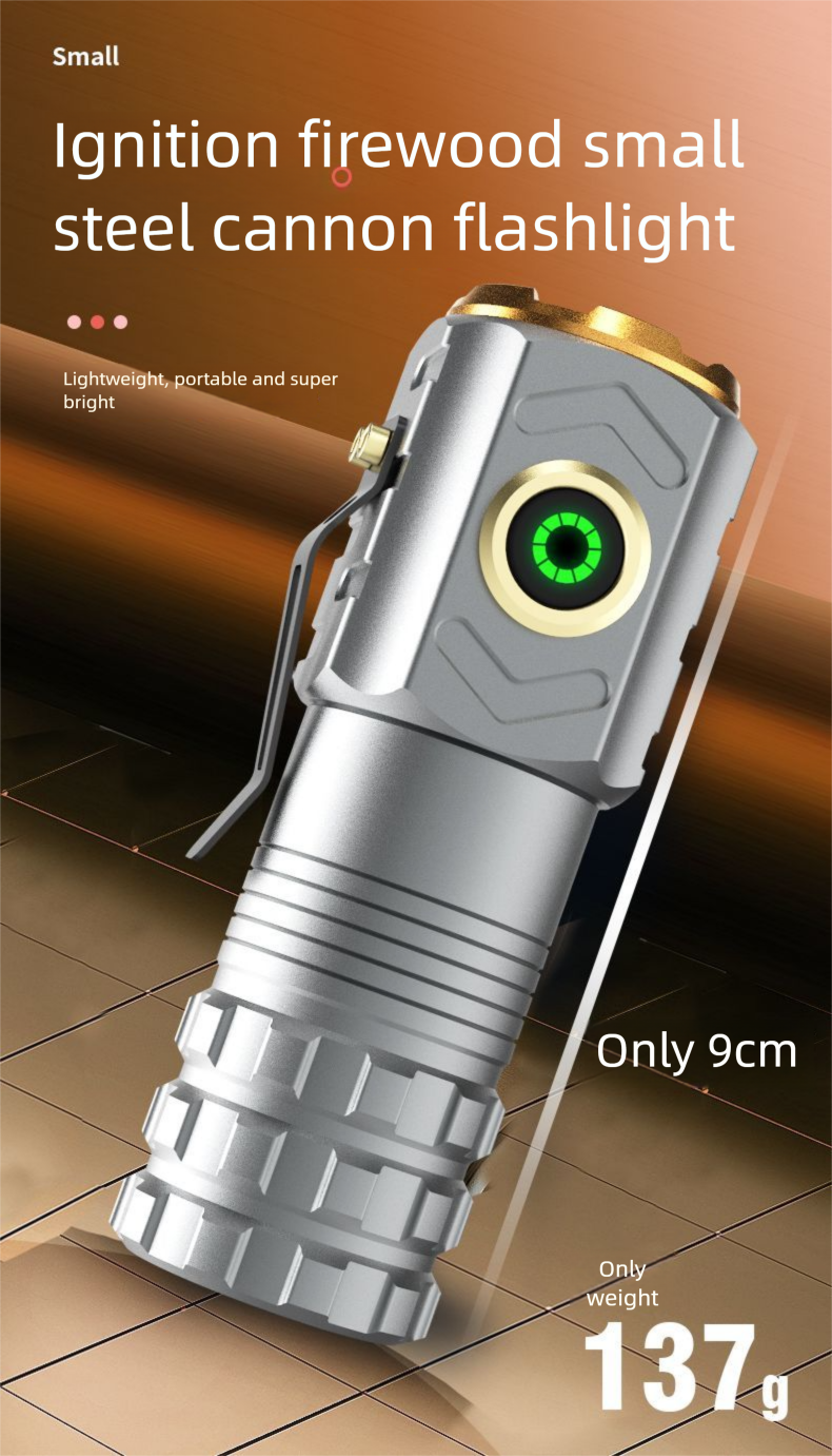 Mini New Professional Grade Strong Light Super Waterproof Black Technology Original Magnetic Flashlight_voghion.com