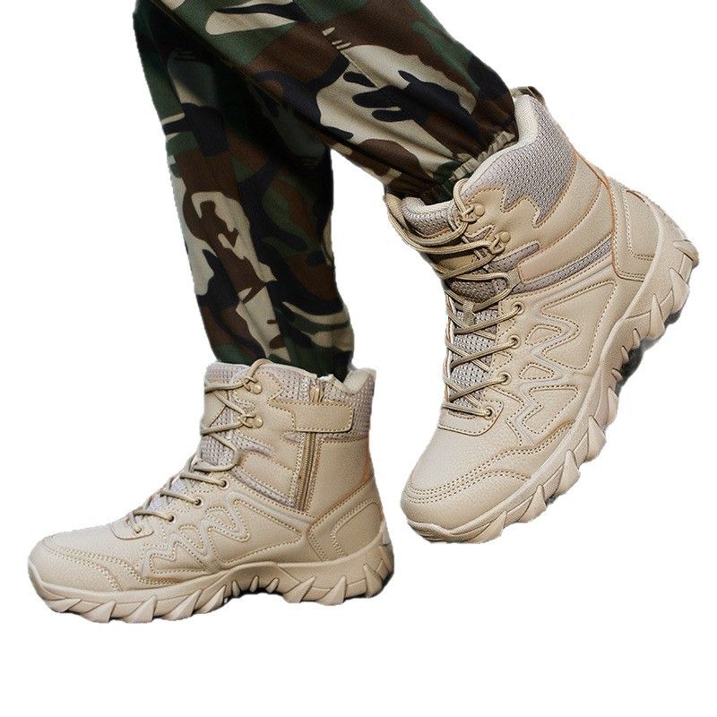 Stivali tattici da trekking di grandi dimensioni per l'allenamento sul campo, stivali militari, scarpe da trekking, stivali da uomo, scarpe in cotone_voghion.com