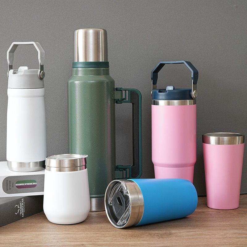 QFV50704555550<== Cross-Border Brazil 304 Stainless Steel Ice Outdoor Sports Camping Large Capacity Water Bottle Hiking Insulated Cup_voghion.com