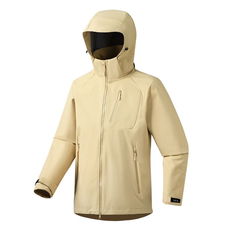 2025 Spring And Autumn Hard Shell Unisex Mountaineering Hooded Waterproof Jacket_voghion.com
