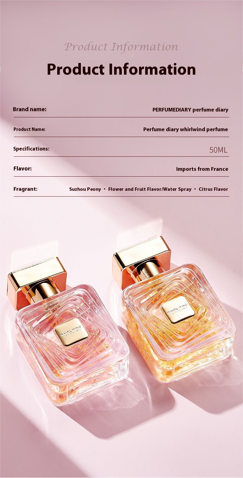 2024 Yeni Sıcak Parfüm Günlüğü Whirlwind Altın Folyo Parfüm Kadın Kalıcı Koku Doğal Taze Parfüm_voghion.com