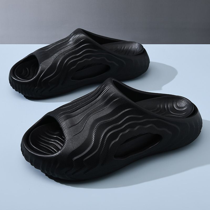 Sandali da spiaggia da uomo, con punta aperta, traspiranti e antiscivolo, con suola spessa bicolore, resistenti all'usura, in EVA per esterni_voghion.com