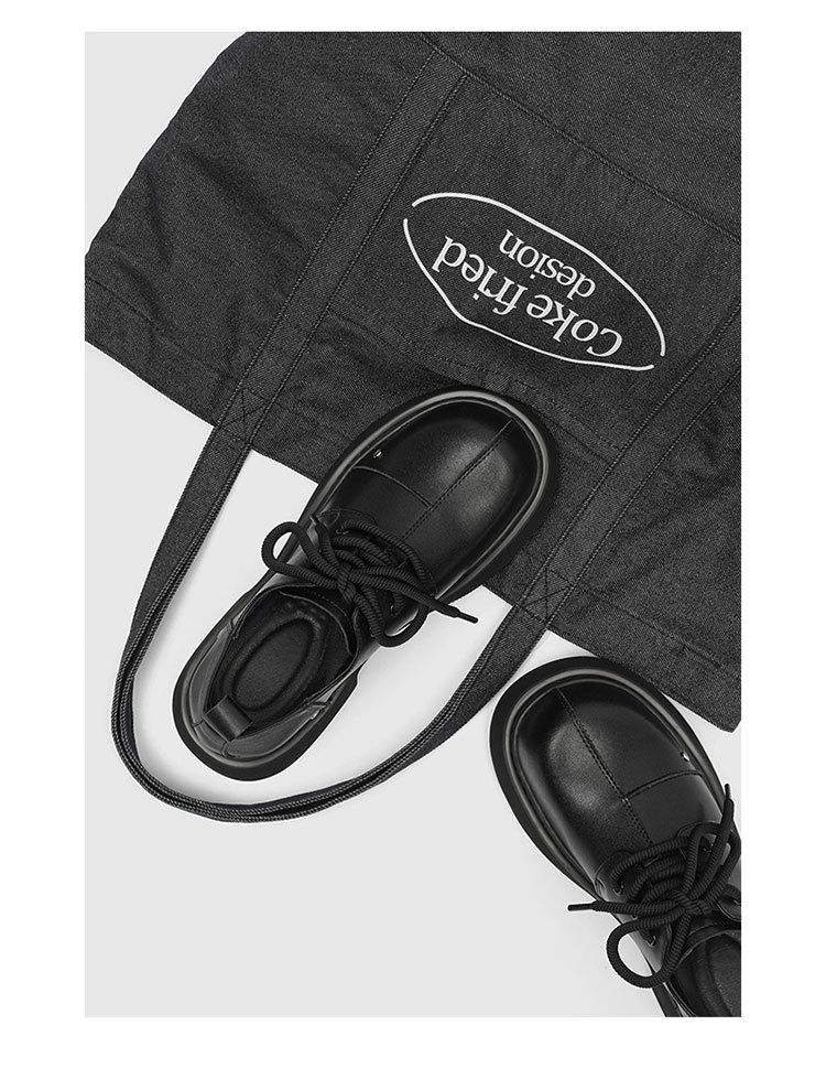 Chaussures ShoeVault Paris pour hommes de grande taille, semelle épaisse, rehausseur de hauteur, style Derby, polyvalentes, décontractées, bout carré, bout carré._voghion.com