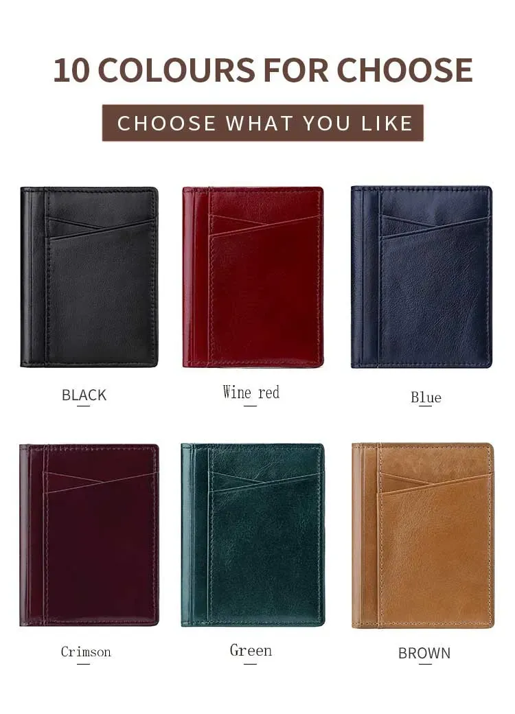 Designer Bag Ultra Thin Soft 100% Genuine Leather Mini Credit Multi RFID Slim Small Card Holder Men's Wallet_voghion.com