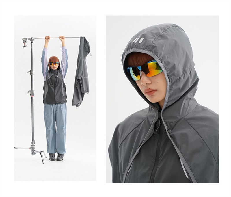 Wasserdichte Outdoor-Wanderjacke für Herren mit abnehmbarer Innenschicht und reflektierendem Design, leichter Sonnenschutz-Hoodie (Lila, Dämmerung, Grau, Sand)_voghion.com