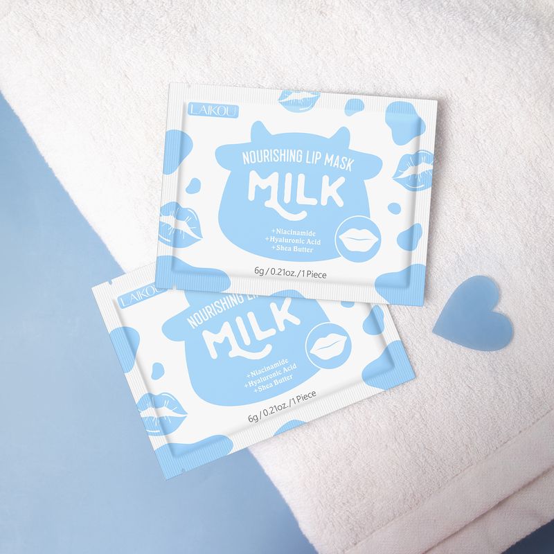 Máscara labial e para os olhos Laikou, 8 conjuntos de 5 peças, máscara hidratante para os lábios e para os olhos_voghion.com