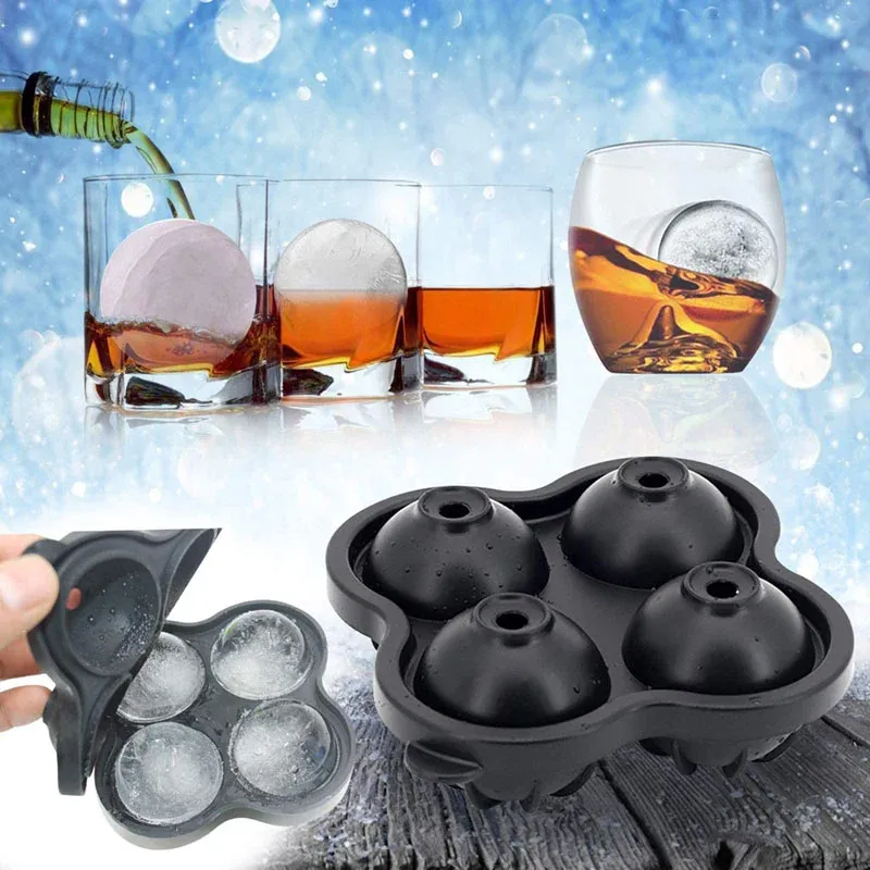 4/6/8Grid Ice Ball Maker Silicone Ice Cube Mold Tray DIY Freeze Ice Maker Kitchen Barware Tools Perfect For Freezer Cocktail_voghion.com