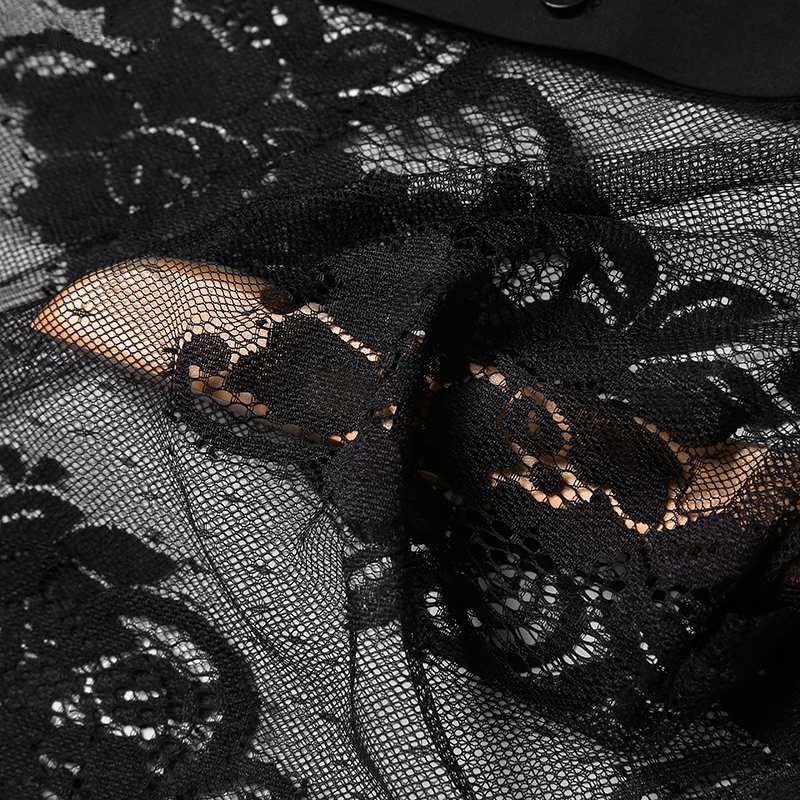 Camicia a maniche lunghe in pizzo traspirante da uomo, camicia in rete trasparente e sexy per feste_voghion.com