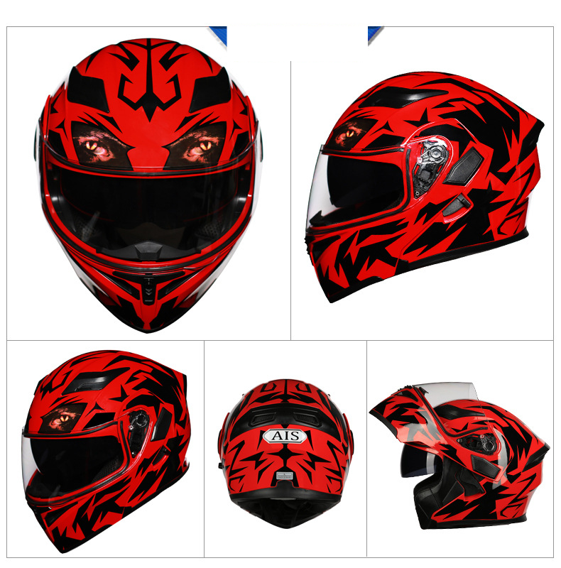 Casco da moto per uomo e donna Casco integrale Ai Lion Casco scoperto Bluetooth Casco invernale per auto elettrica_voghion.com