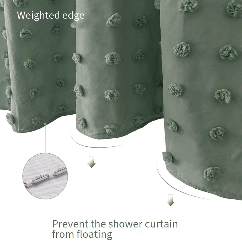 Home Furniture New Simple Style Bean Cut Flower Shower Curtain Ball Waterproof Bathroom Partition Curtain Free Punch Hook Bathroom Door Curtain_voghion.com