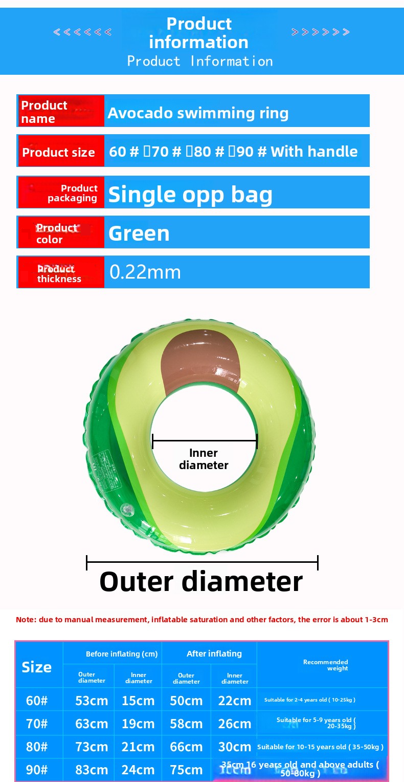 Avocado-Shaped Pool Float With Backrest - Thickened PVC Inflatable Lounge Chair For Adults (Water Safety Non-Toxic Includes Repair Patch & Hand Pump)_voghion.com