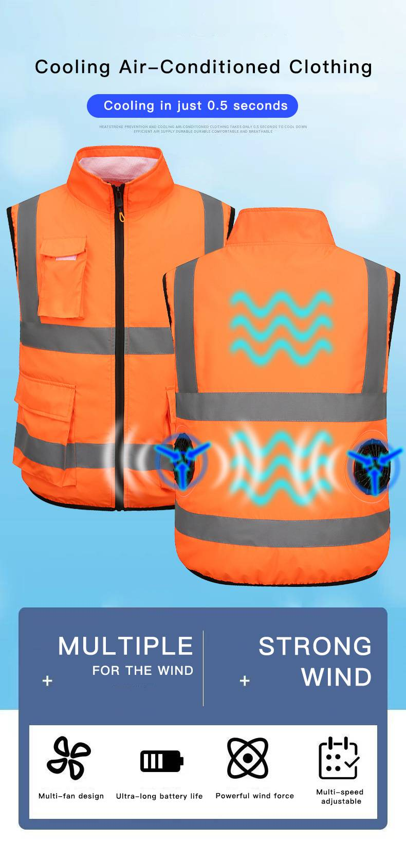 Kühlweste für Herren im Sommer mit eingebautem Ventilator, klimatisierte Kleidung, Camouflage-Arbeitskleidung für den Bau, Angelweste_voghion.com