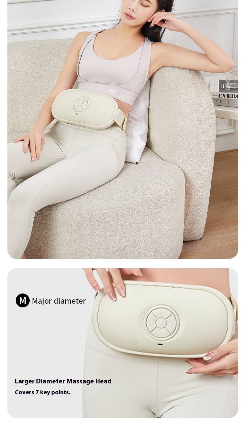 Masajeador abdominal inteligente con moxibustión y compresas calientes - Masajeador eléctrico de vientre con piedra biana y terapia de amasamiento para relajación y comodidad_voghion.com