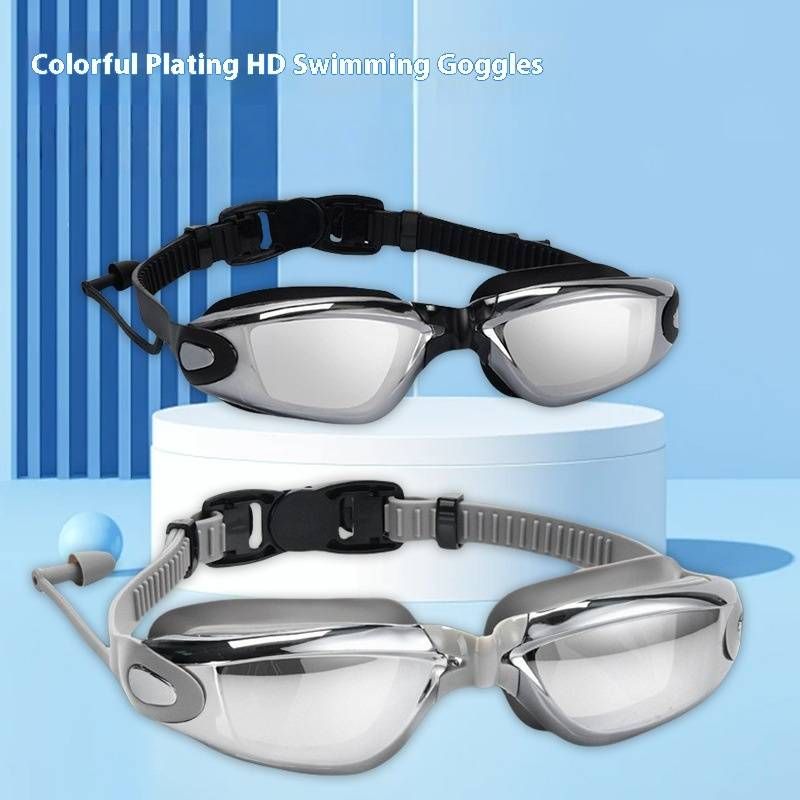 Antibeschlag-Schwimmbrille für Erwachsene, HD-verspiegelte Schwimmbrille mit UV-Schutz, auslaufsicherer Silikonrahmen, bequeme Passform für Wettkampfschwimmen_voghion.com