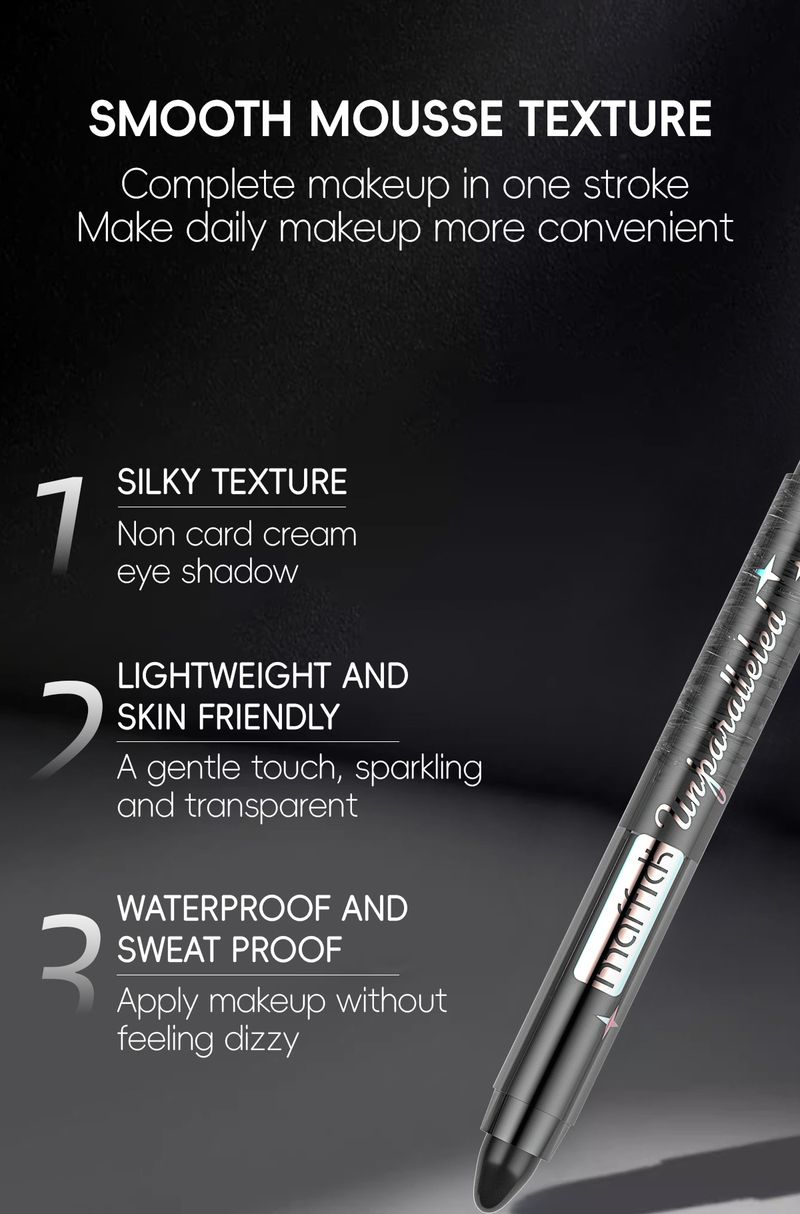 Lidschatten MAFFICK Perlglanz Multifunktionaler Lidschattenstift Black Series Fine Flash Wasserfester, nicht wischbarer Eyeliner_voghion.com