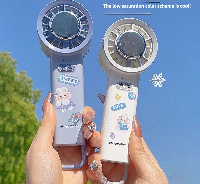 USB Cooling Small Fan Charging Handheld Mini Portable Small Semiconductor New Ice Fan_voghion.com