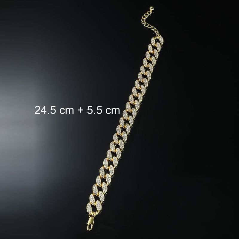 Hip Hop Volle kubanische Kette Hiphop Herrenmode Diamant Fuß Punk Schmuck_voghion.com
